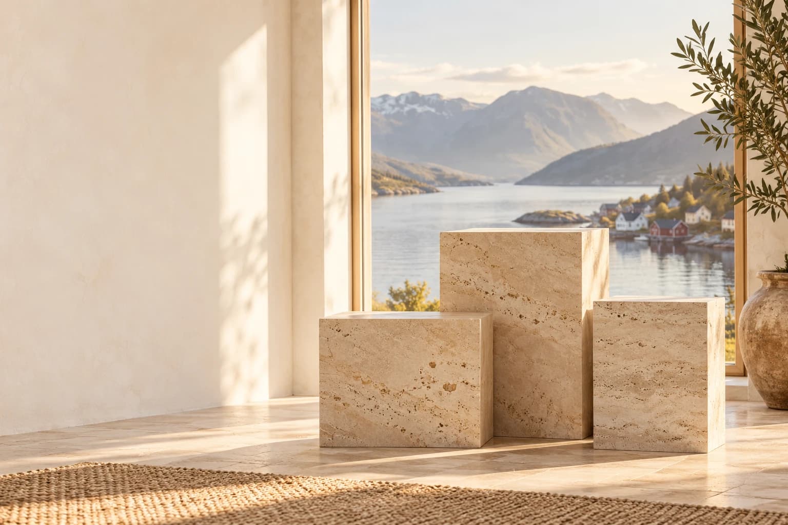 Sollys, kalkstein og en norsk fjord